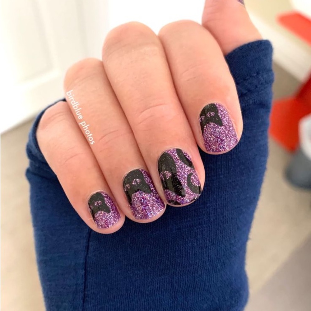 Cat’s All Folks Color Street Purple and Black Cat Halloween Nail Strips RETIRED